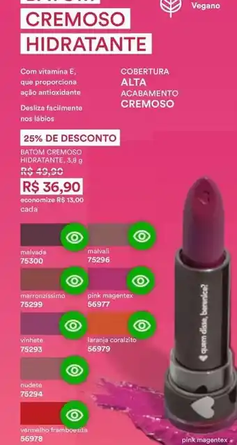 O Boticário O boticario - cremoso hidratante oferta