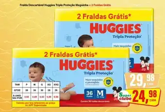 Rede Supermarket Fralda Descartável Huggies Tripla Proteção Meguinha oferta