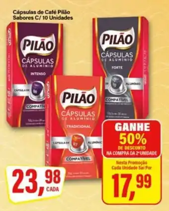 Rede Supermarket Cápsulas de Café Pilão Sabores C/10 Unidades oferta