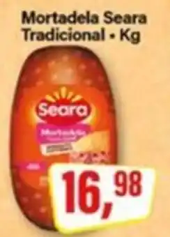 Rede Supermarket Mortadela seara tradicional. oferta