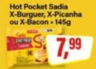 Rede Supermarket Hot Pocket Sadia X-Burguer, X-Picanha ou X-Bacon oferta