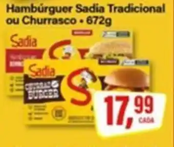 Rede Supermarket Hambúrguer Sadia Tradicional ou Churrasco oferta