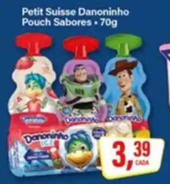 Rede Supermarket Petit Suisse Danoninho Pouch Sabores. oferta