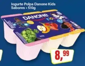 Rede Supermarket logurte Polpa Danone Kids Sabores oferta