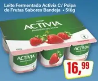 Rede Supermarket Leite Fermentado Activia C/ Polpa de Frutas Sabores Bandeja oferta