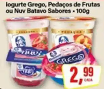 Rede Supermarket logurte Grego, Pedaços de Frutas ou Nuv Batavo Sabores oferta