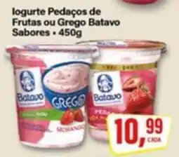 Rede Supermarket logurte Pedaços de Frutas ou Grego Batavo Sabores oferta