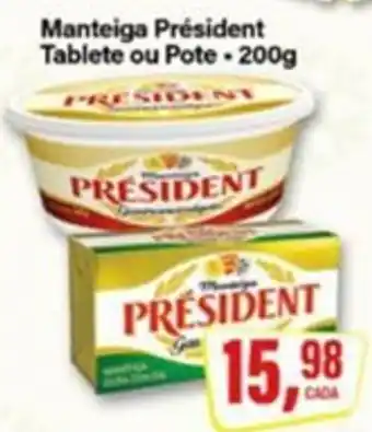 Rede Supermarket Manteiga Président Tablete ou Pote oferta