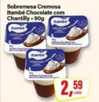 Rede Supermarket Sobremesa Cremosa Itambé Chocolate com Chantilly oferta