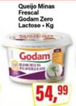 Rede Supermarket Queijo Minas Frescal Godam Zero Lactose. oferta