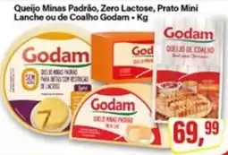 Rede Supermarket Queijo Minas Padrão, Zero Lactose, Prato Mini Lanche ou de Coalho Godam oferta