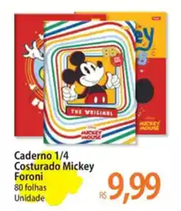 Atacadão Caderno 1/4 Costurado Mickey Foroni oferta