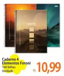 Atacadão Caderno 4 Elementos Foroni oferta