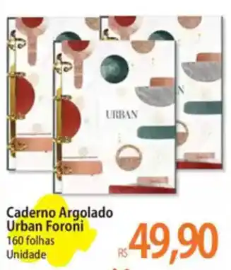 Atacadão Caderno Argolado Urban Foroni oferta