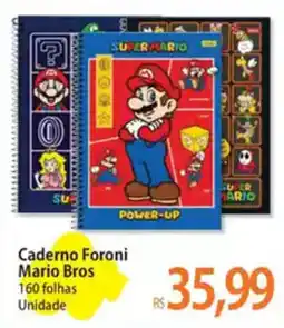 Atacadão Caderno Foroni Mario Bros oferta