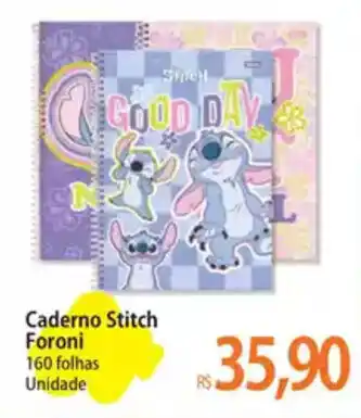 Atacadão Caderno Stitch Foroni oferta