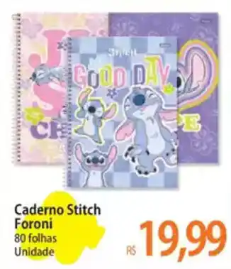 Atacadão Caderno Stitch Foroni oferta