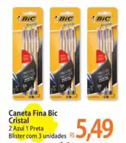 Atacadão Caneta Fina Bic Cristal oferta