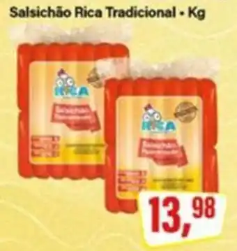 Rede Supermarket Salsichão Império Tradicional · Kg_Salsichão Rica Tradicional oferta