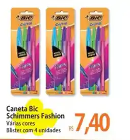 Atacadão Caneta Bic Schimmers Fashion oferta