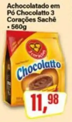 Rede Supermarket Achocolatado em Pó Chocolatto 3 Corações Saché oferta