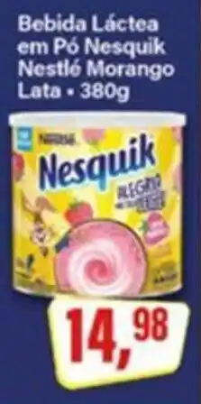 Rede Supermarket Bebida Láctea em Pó Nesquik Nestlé Morango Lata oferta