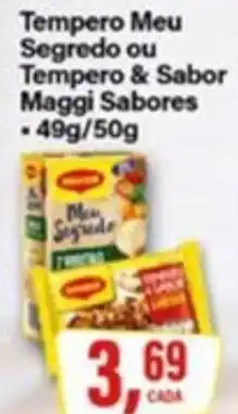 Rede Supermarket Tempero Meu Segredo ou Tempero & Sabor Maggi Sabores oferta