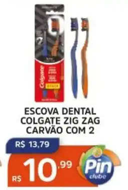 Pinheiro Supermercado Escova dental colgate zig zag carvão com 2 oferta