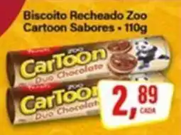 Rede Supermarket Biscoito Recheado Zoo Cartoon Sabores oferta