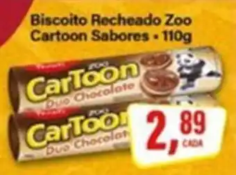 Rede Supermarket Biscoito Recheado Zoo Cartoon Sabores oferta