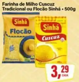 Rede Supermarket Farinha de Milho Cuscuz Tradicional ou Flocão Sinhá oferta