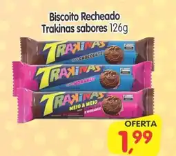 Cercadão Biscoito Recheado Trakinas sabores oferta