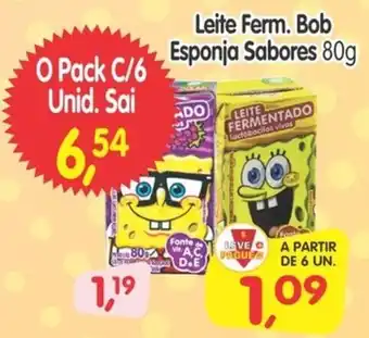 Cercadão Leite Ferm. Bob Esponja Sabores oferta