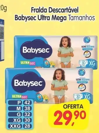 Cercadão Fralda Descartável Babysec Ultra Mega Tamanhos oferta