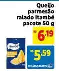 Mercado Extra Itambé - queijo parmesão ralado pacote oferta