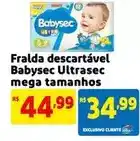 Mercado Extra Babysec - fralda descartável ultrasec mega tamanhos oferta