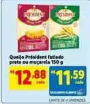 Mercado Extra President - queijo fatiado prato ou muçarela oferta