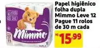 Extra Mimmo - papel higiênico folha dupla oferta