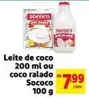 Extra Sococo - leite de coco 200ml ou coco ralado oferta