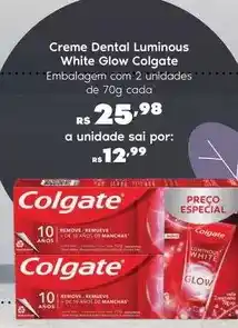 Sam's Club Colgate - creme dental luminous white glow oferta