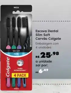 Sam's Club Colgate - escova dental slim soft carvão oferta