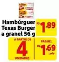 Mercado Extra Texas - hambúrguer burger a granel oferta