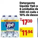 Extra Ypê - detergente líquido co. 6 unidades de 500 ml cada c 10% de desco oferta