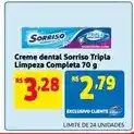 Extra Sorriso - creme dental tripla limpeza completa oferta