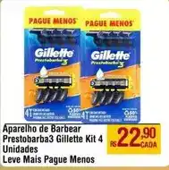 Max Atacadista Gillette - aparelho de barbear prestobarba3 oferta