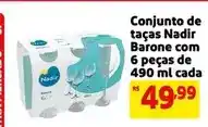 Mercado Extra Nadir - conjunto de taças oferta