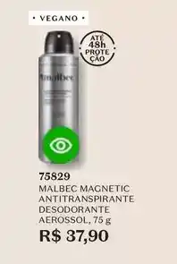 O Boticário Malbec - magnetic antitranspirante desodorante aerossol oferta