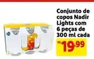 Mercado Extra Nadir - conjunto de copos lights com 6 peças de 300 ml cada oferta