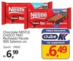 Supermercados Koch Chocolate NESTLE CHOCO TRIO Recheado Pacote Sabores un. oferta