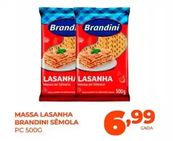 Fort Atacadista Massa lasanha brandini sêmola pc oferta